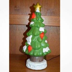 Ashland 14" Holiday Christmas Tree LED Light up Vintage Style Blow Mold Figure